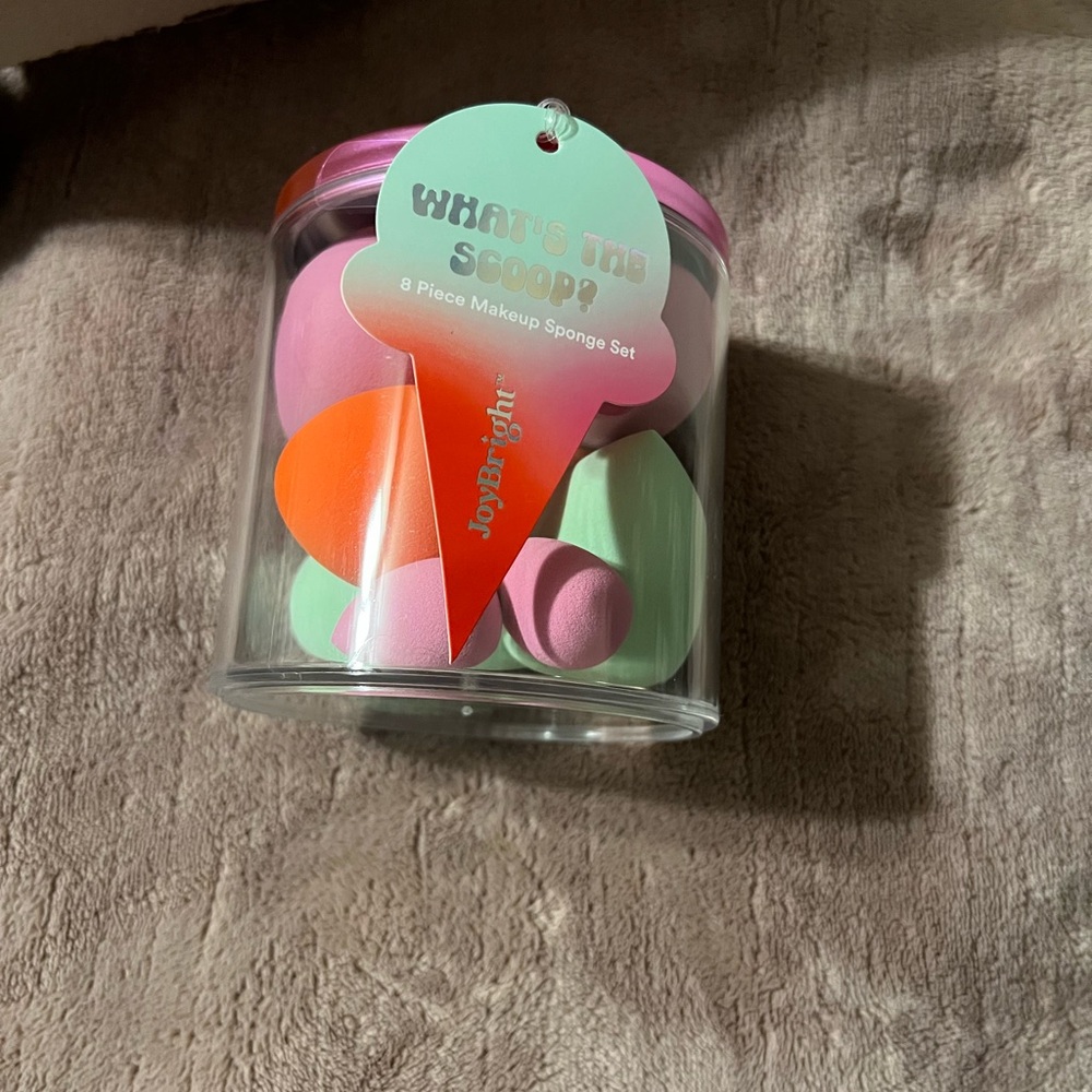 Colorful Makeup Sponge Set in Jar